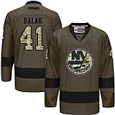 Glued New York Islanders #41 Jaroslav Halak Green Salute to Service NHL Jersey,baseball caps,new era cap wholesale,wholesale hats